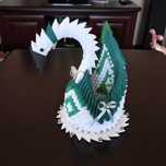 Łabędź z origami, dekoracja na stół