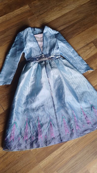 Elsa 122 128 przebranie bal kraina lodu frozen elza 7 sukienka disney