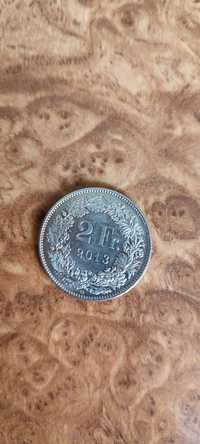 Монета 2 Франка , купюра 10