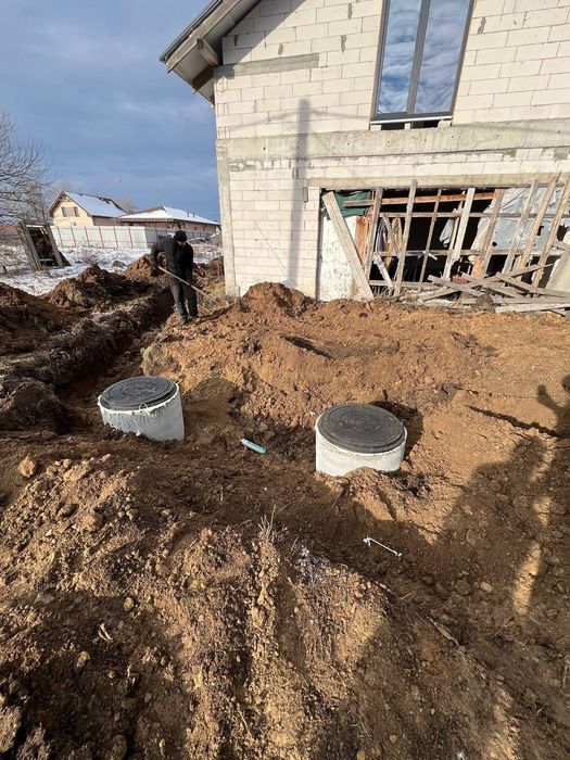 Септик під ключ, копка Канализаци, вигрибние ями траншеї, під ключ