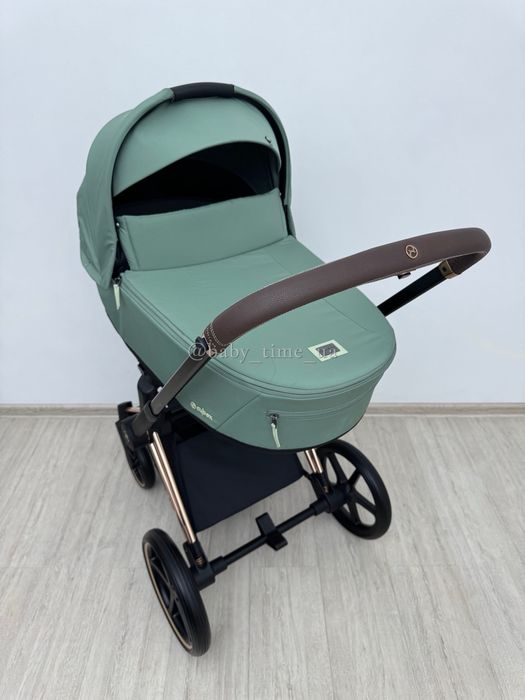 Cybex Priam 4.0 Rose Gold&Leaf Green коляска Сайбекс Пріам 2025