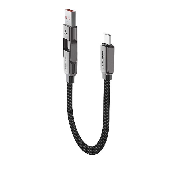 Kabel Acefast C13-05 USB-C - USB-A / USB-C 480Mb/s 3A 0.2m - czarny