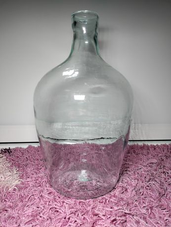 Stary gąsior XIX w. duża butla butelka na wino 5,5 L