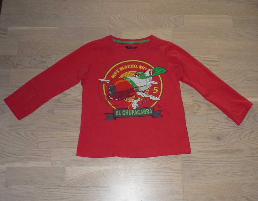 Bluzka Bluzeczka 5-6 lat Samoloty Disney Planes + Szara