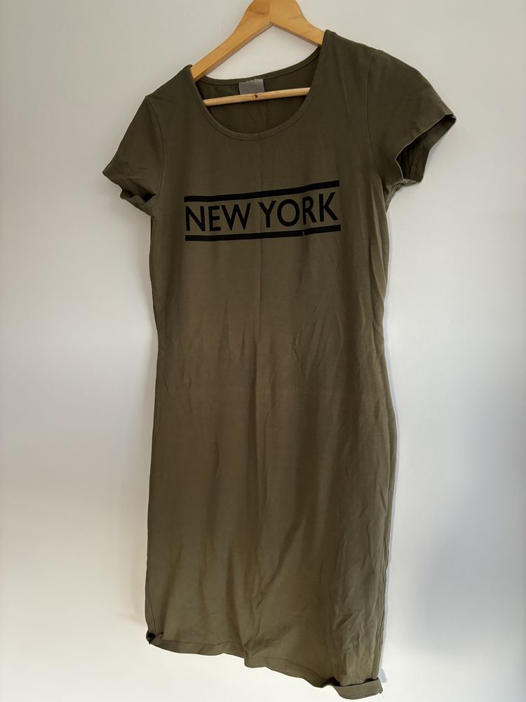 Vero Moda zielona sukienka dresowa, Khaki M