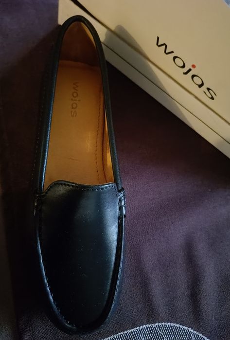 Buty mokasyny WOJAS  skóra