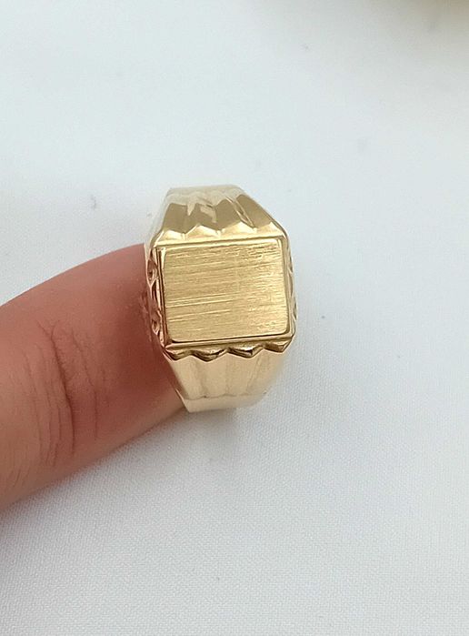 Złoty pierścionek SYGNET próba 585 rozmiar 21 NOWY/ Fajne Okazje