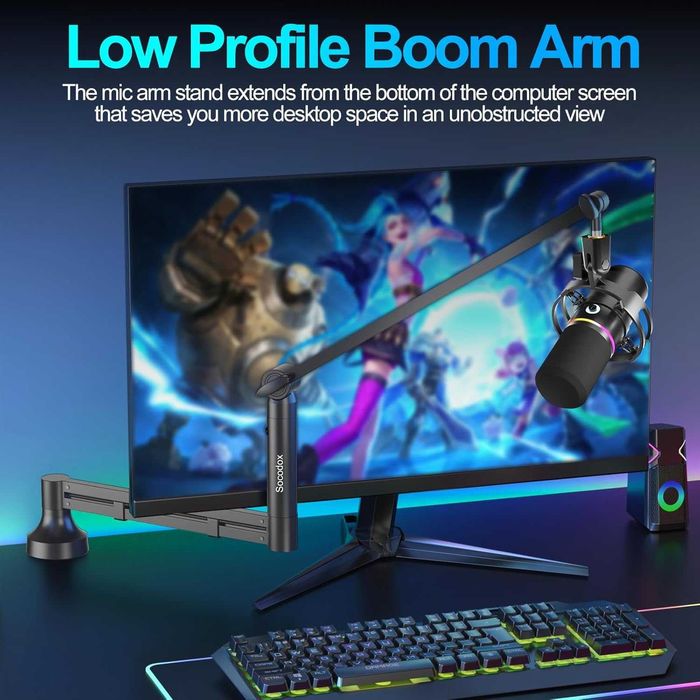 Braço microfone suporte compatível com Røde >2 kg carga baixo perfil