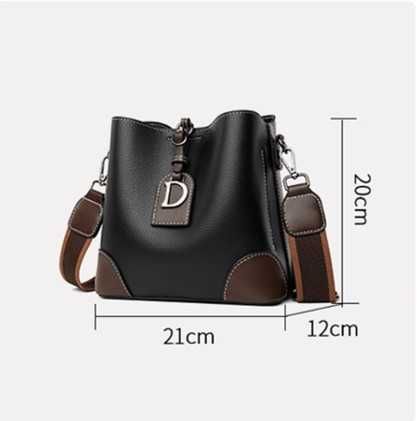 Torebka bucket bag modna piękna 3 paski w zestawie