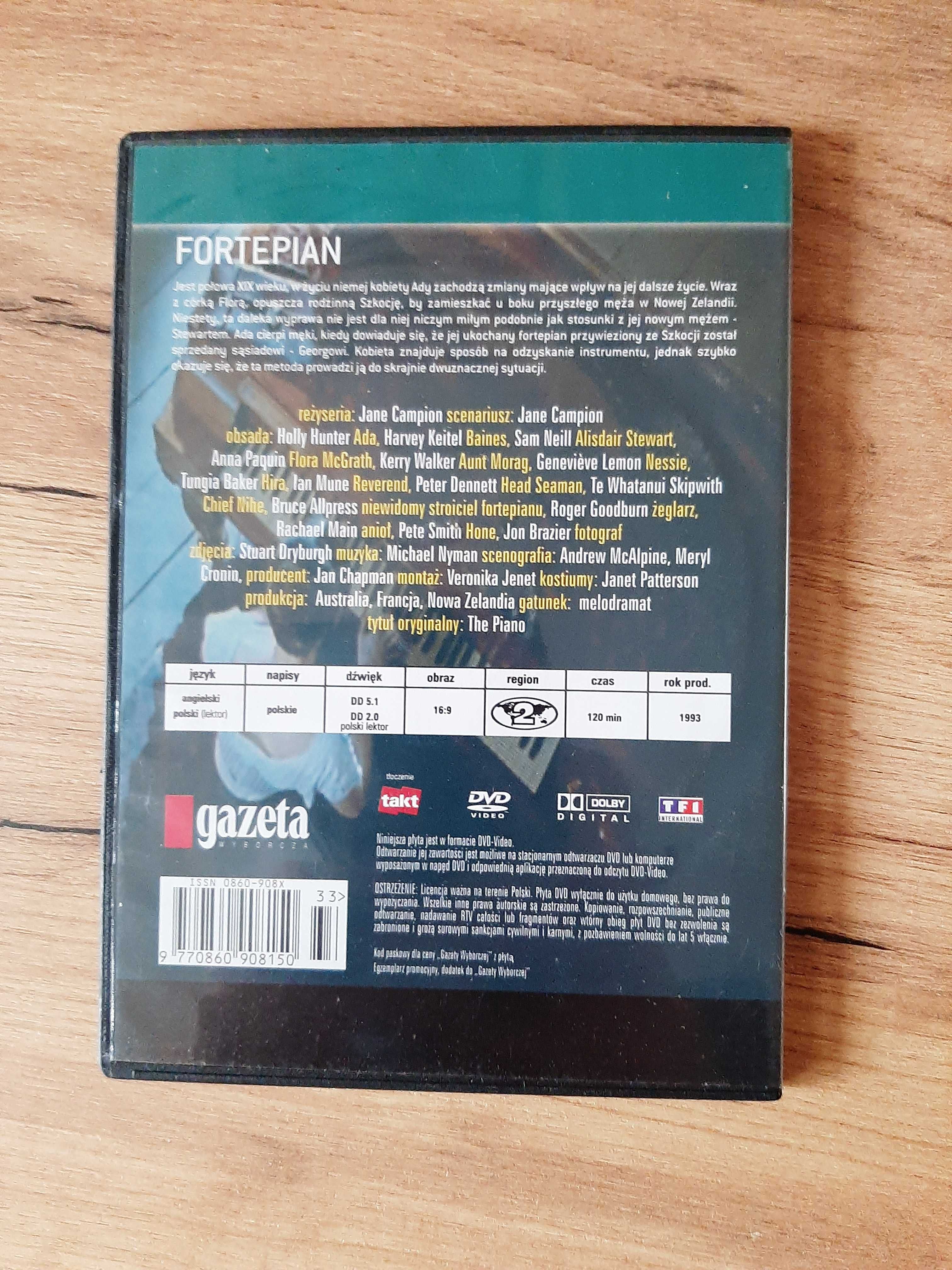 Fortepian film DVD - melodramat kostiumowy z 1993 roku.