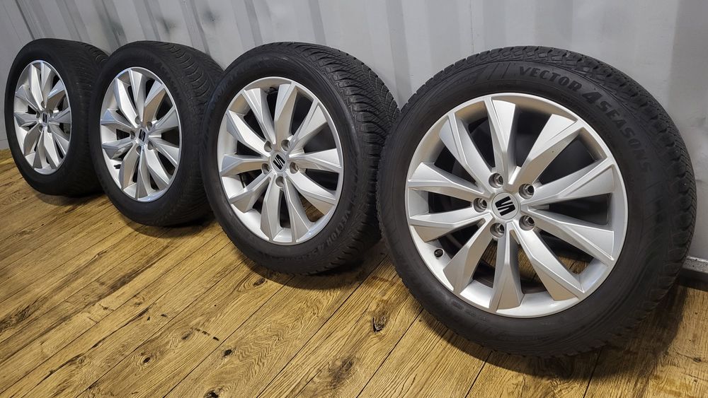 Felgi Seat 17" 5x112 z oponami 215/55 R17 Ateca Arona Skoda Vw Audi