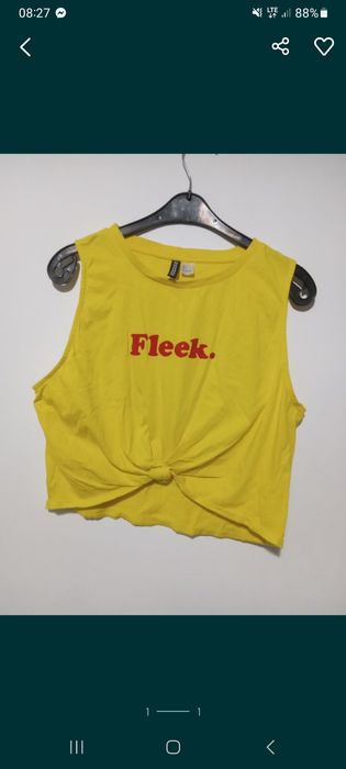 Żółty top L h&m 40