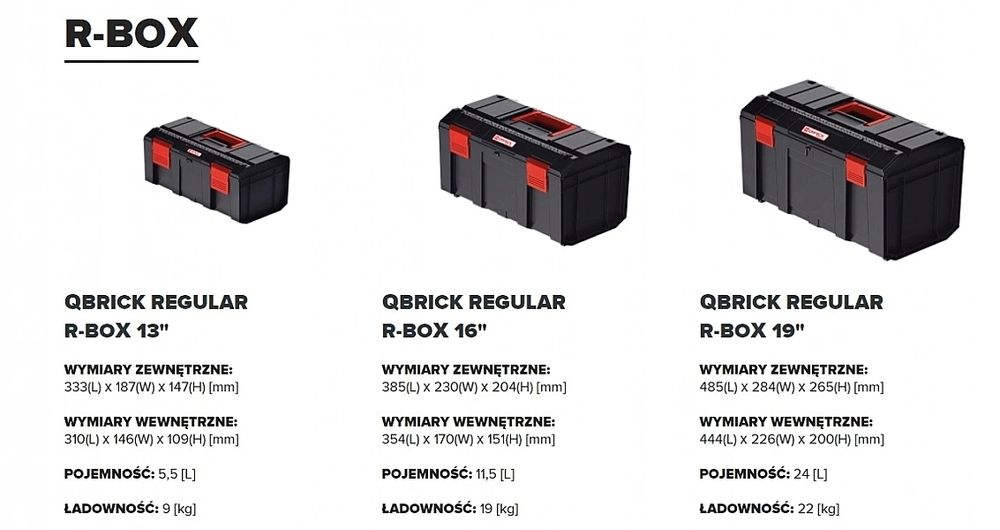 Skrzynka Na Narzędzia Qbrick Regular R-Box 16'' #