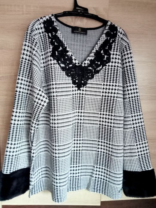 Czarno-biała tunika