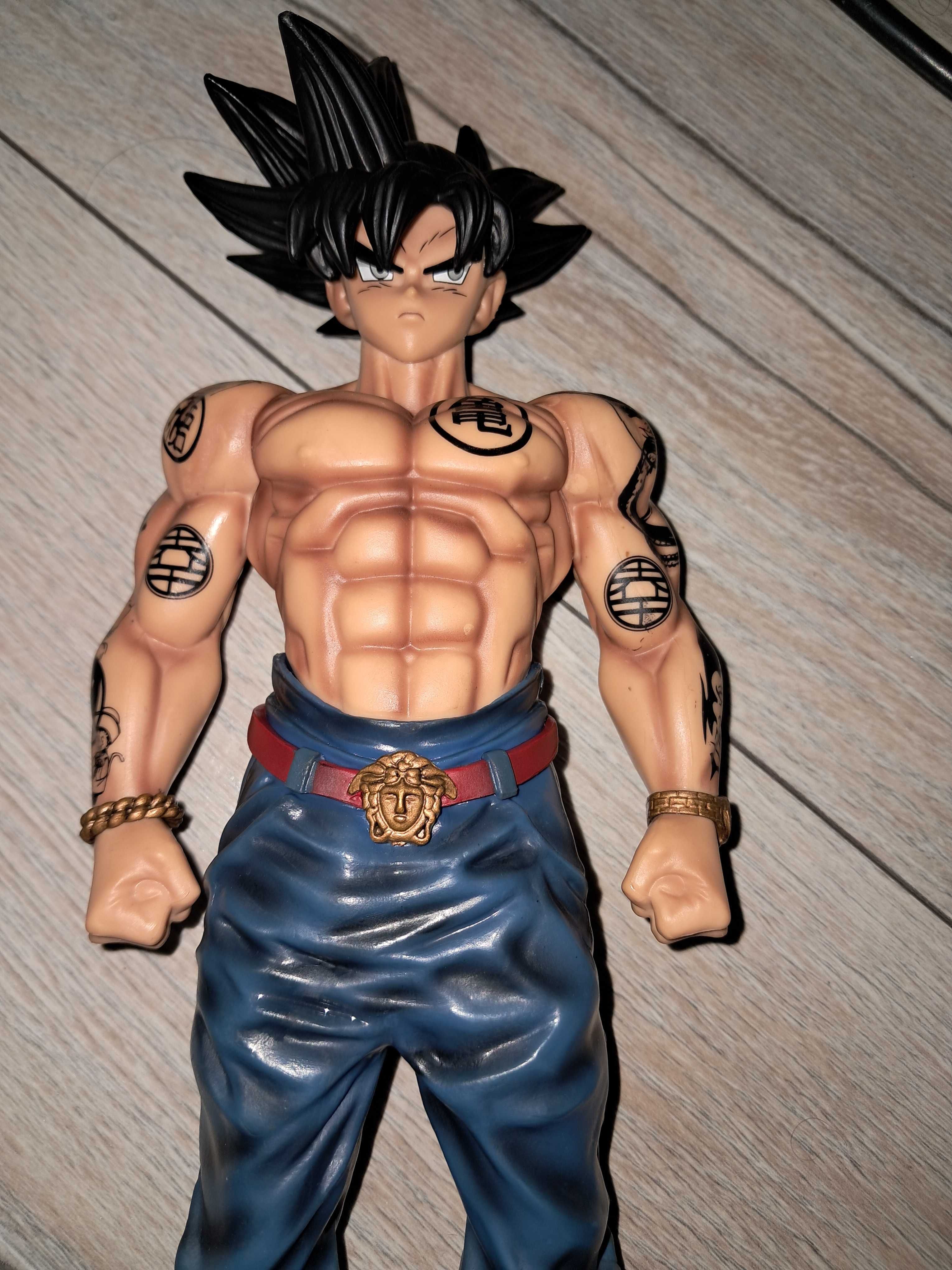 Anime Goku tatuaż z czarnymi włosami tatuaże figurka 28 cm