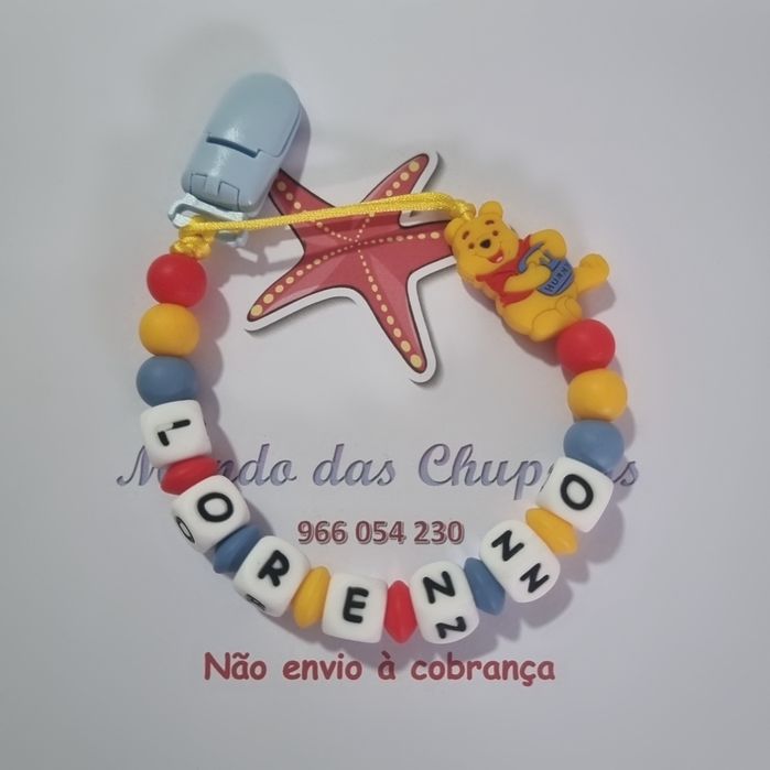 Prende xuxas silicone bebé chupeta