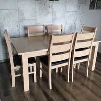 Stół drewniany z 6 krzesłami
