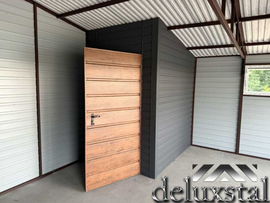 Garaze blaszane garaz 9,5x6 Poziom Wiatka