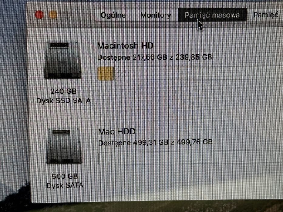 MacBook Pro 13” i5 • 16GB RAM • SSD 240GB • Bateria 21 cykli