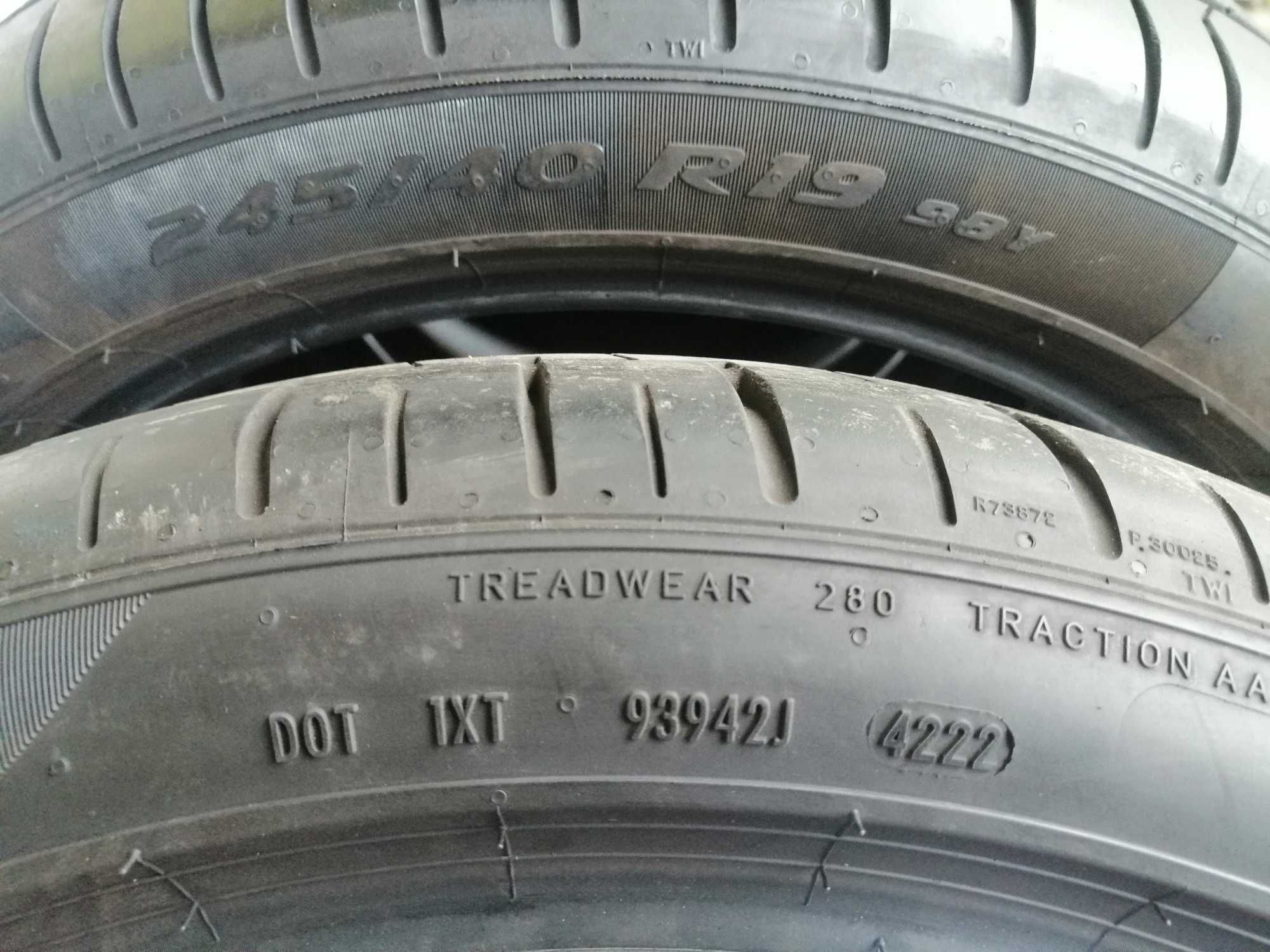 Opony 245/40 R 19 i 255/40 R 19 Pirelli P Zero TM Jak Nowe 2022 rok