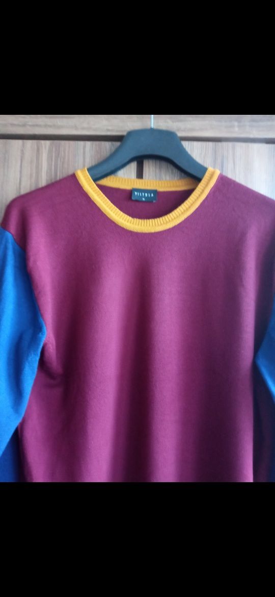 Vistula Nowy Sweter Męski Wełna Merino Rozm L