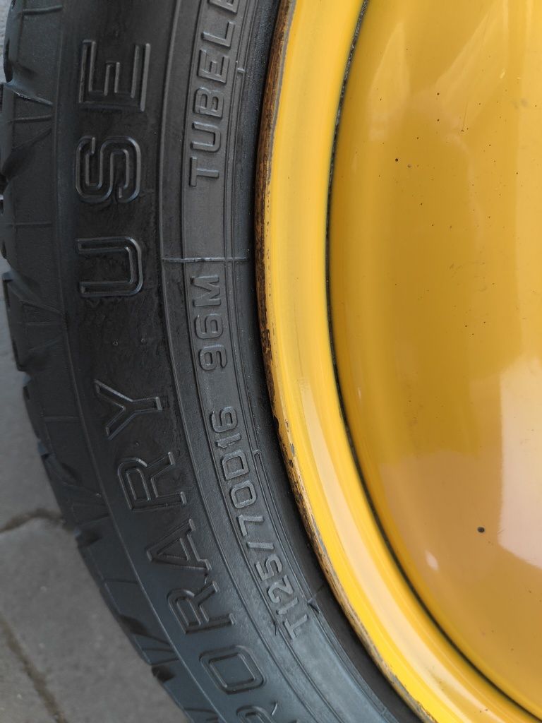 Koło Dojazdowe Dojazdówka 125/70 r16 Mazda kia Hyundai 5x114,3