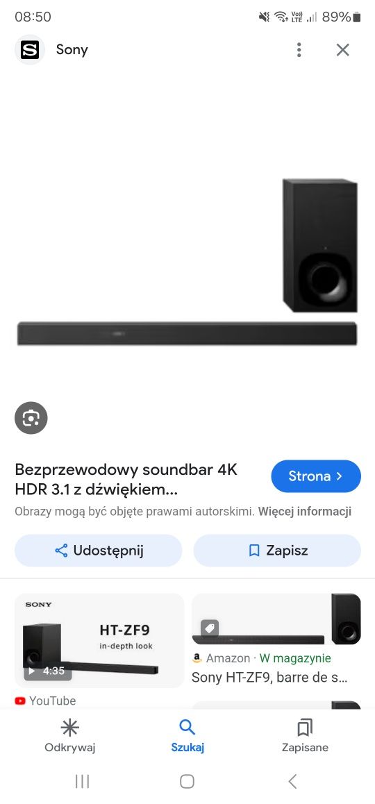 Soundbar Sony Ht Zf9