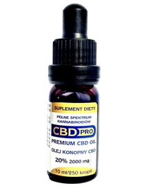 Olejek cbd 20% CBD PRO 10 ml Certyfikowany + Gratis