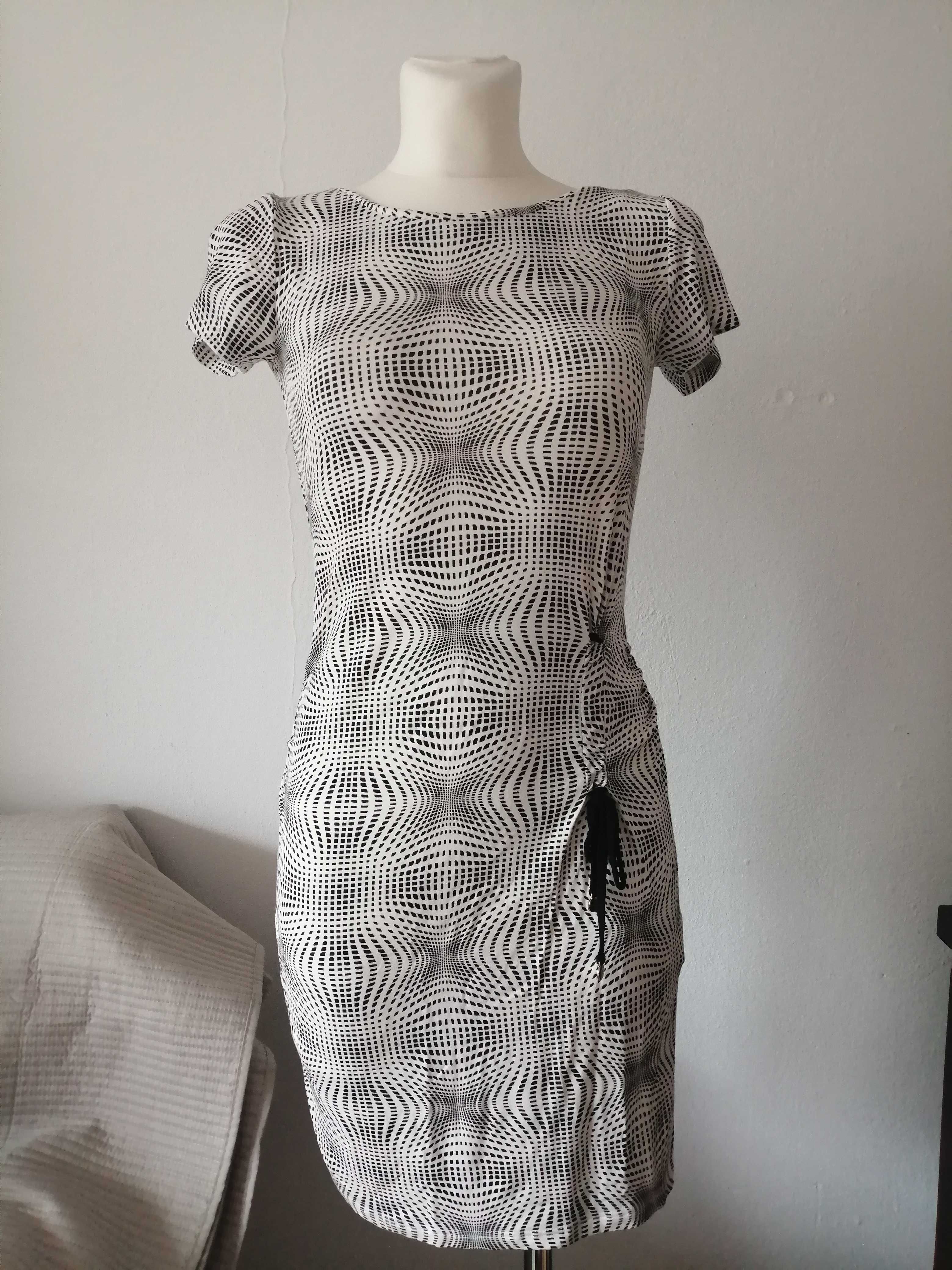 sukienka ciążowa happymum rozmiar xs kolor czarno biały