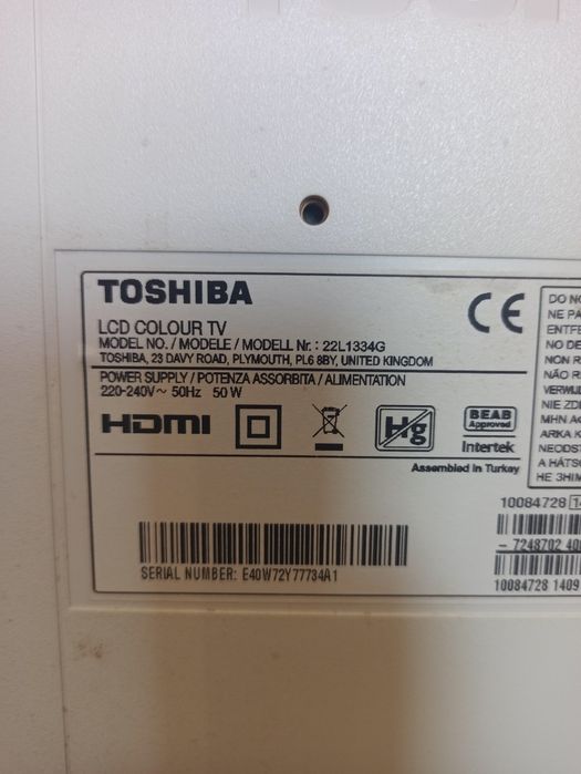 Monitor/ TV - LCD Toshiba 22"