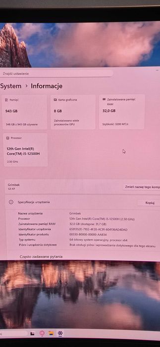 Laptop Gamingowy Gigabyte G5 i5-12500H RTX 4060 "144Hz" 1 TB 32GB DDR4