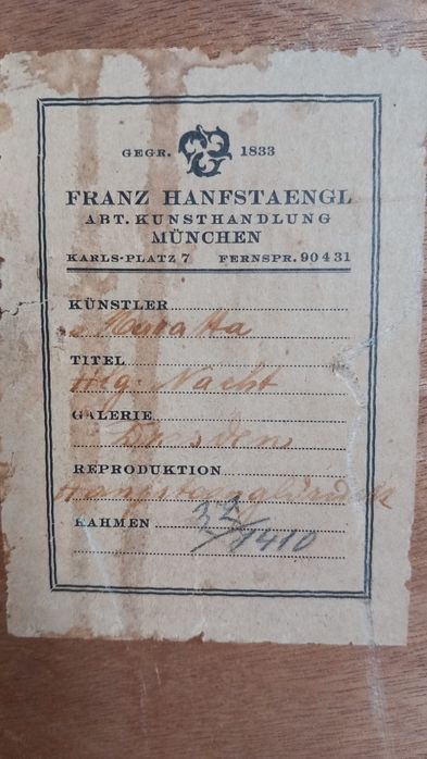 Stary Obraz XVIII w.Carlo Maratta Reprodukcja 1833r.Święta Noc (Narodz