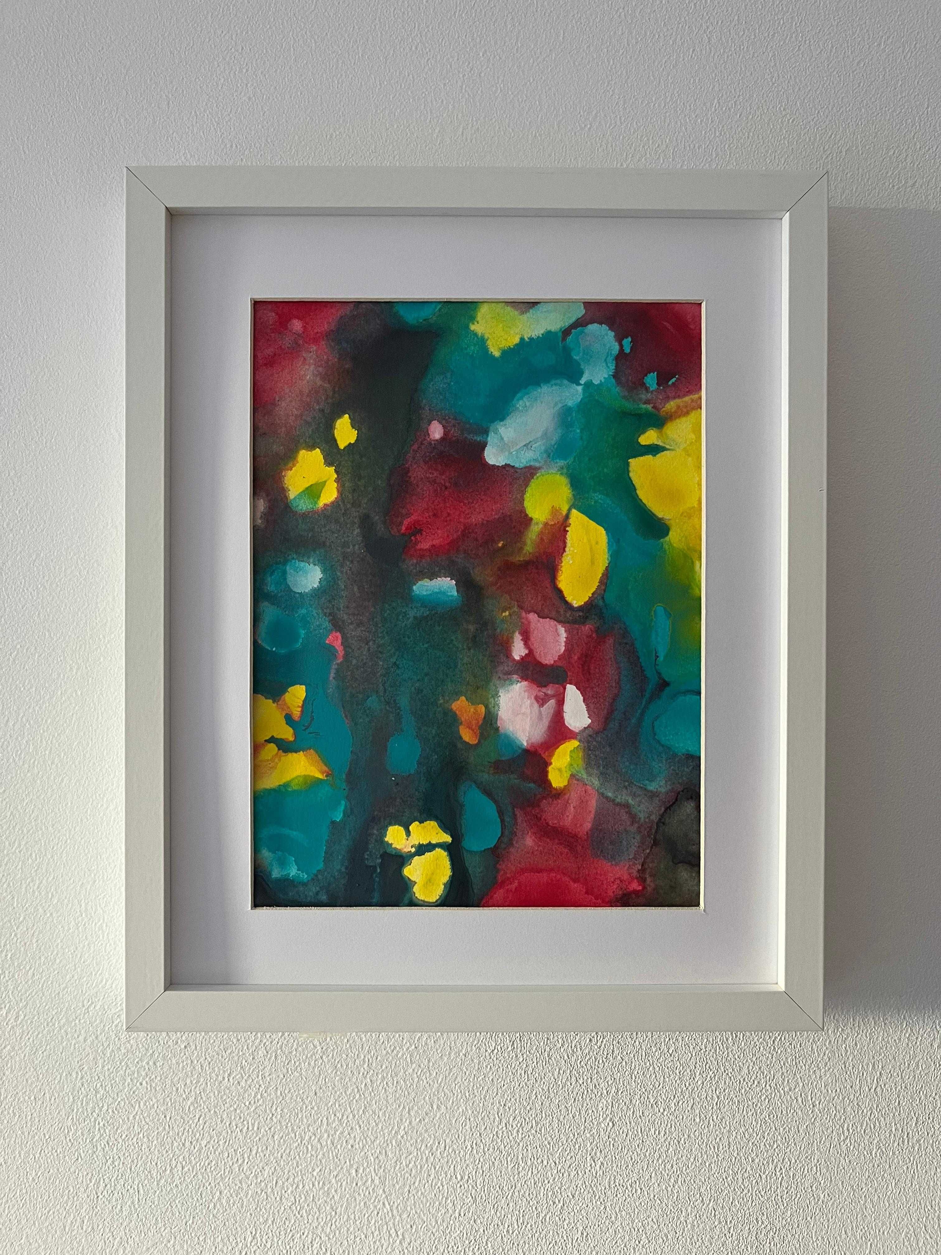 Pintura abstrata em acrílico