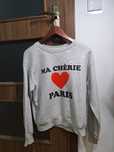 bluza h&m bez kaptura szara z serduszkiem ma cherie paris