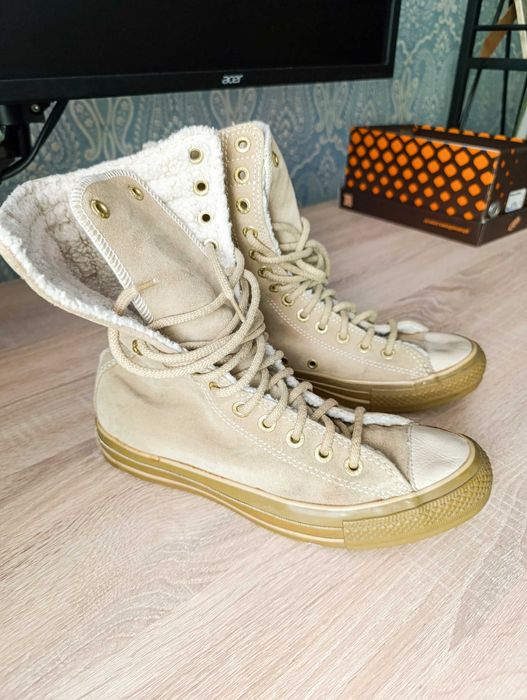 Утеплённые высокие кеды Converse All Star; 40,5 размер