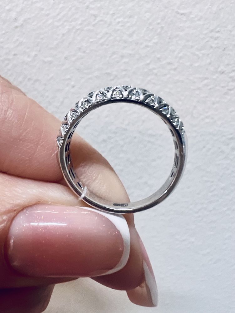 Оригинальное золотое кольцо с бриллиантами 0,41ct белое золото 585 пр