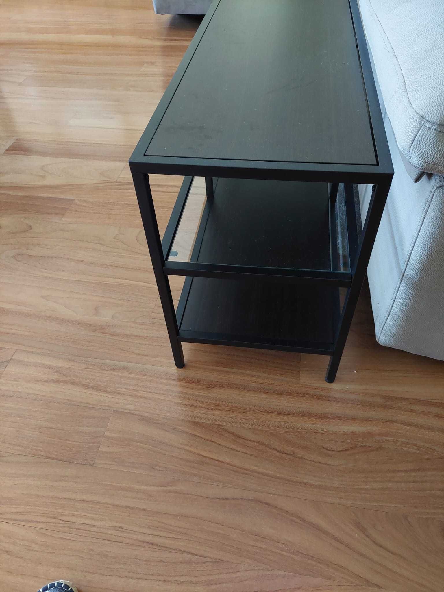 Mesa de apoio preta, 100x36x52