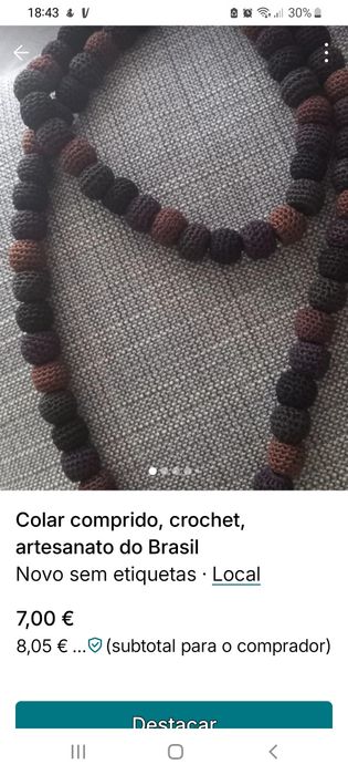 Colar , artesanato do Brasil