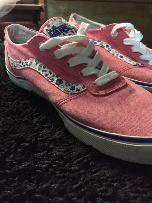 VANS originais rosa com flores