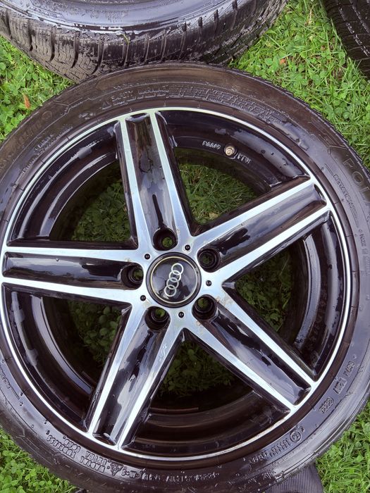 Komplet 4 kół 17 cali 5x112 plus opony 225/45/17 Barum Polaris 5 zima