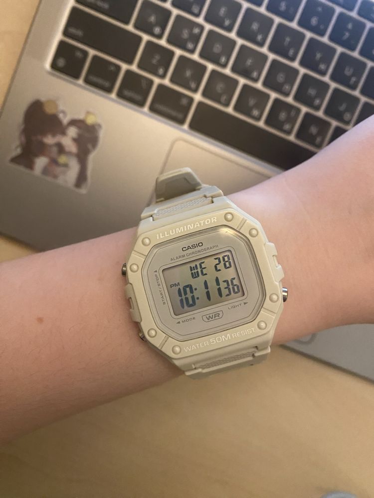 наручний годинник Casio W-218HC-8A бежевий