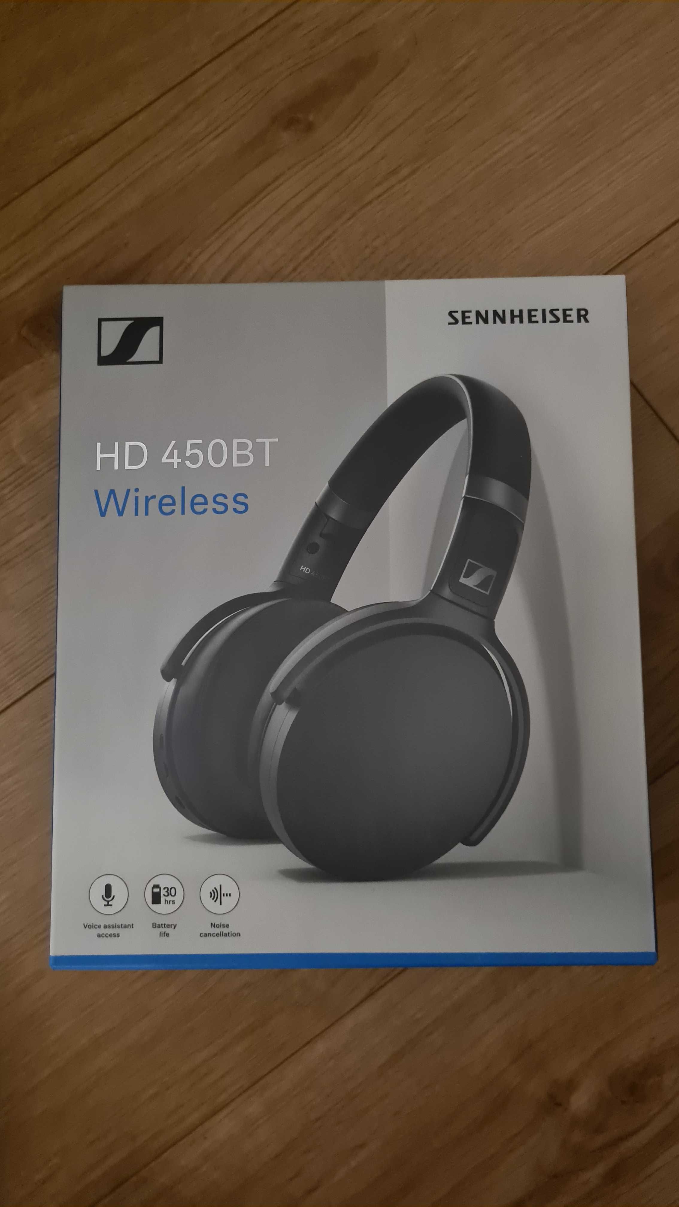 Słuchawki bezprzewodowe SENNHEISER HD 450BT Wireless - Nowe czarne
