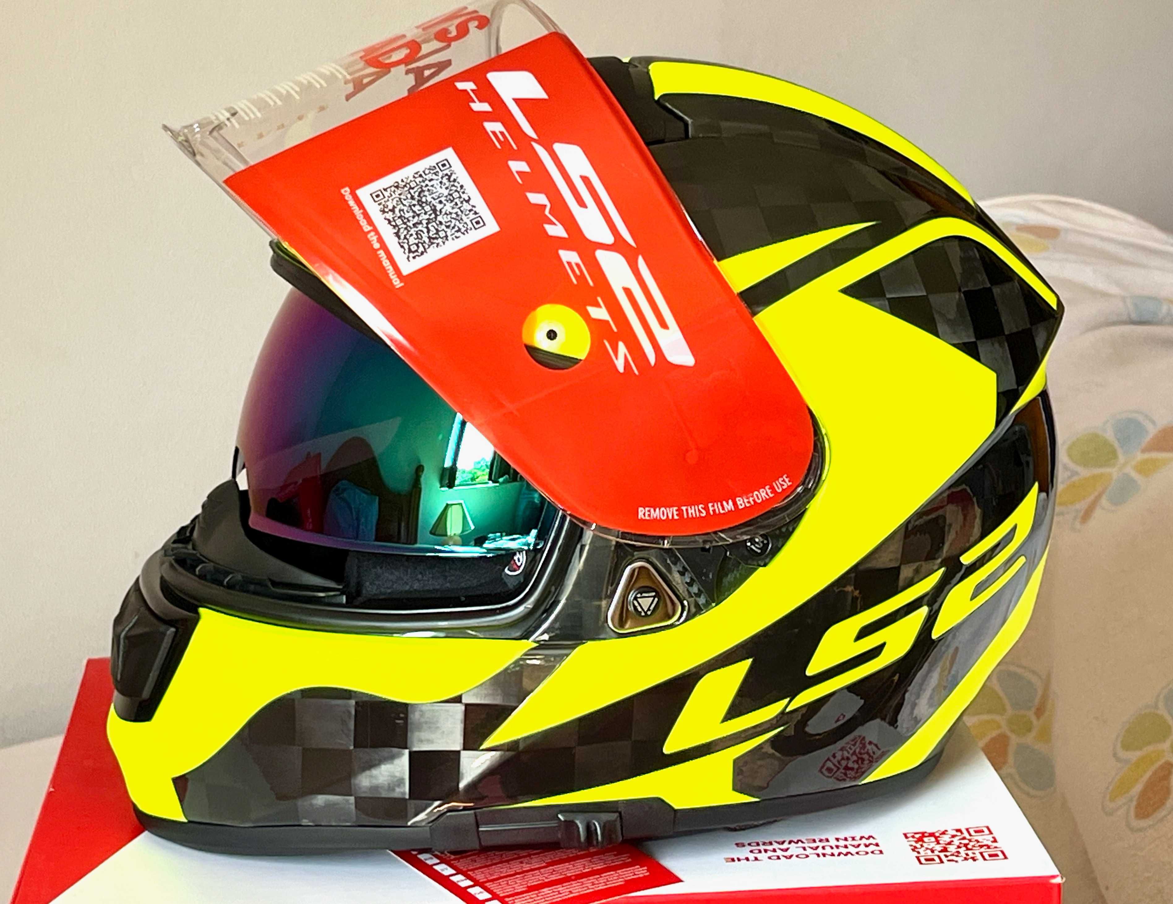 Capacete Carbono Total NOVO Ls2 ff397 Vector.40% Desconto.Tam XS-S-M