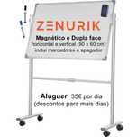 Quadro magnético branco dupla face 90 x 60 cm (ALUGUER por dia)