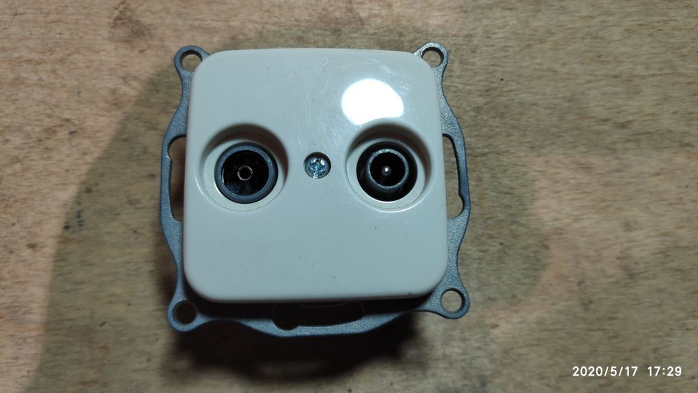 Механизм для антенной розетки 5011-A3607 (ТВ и радио)с накладкой