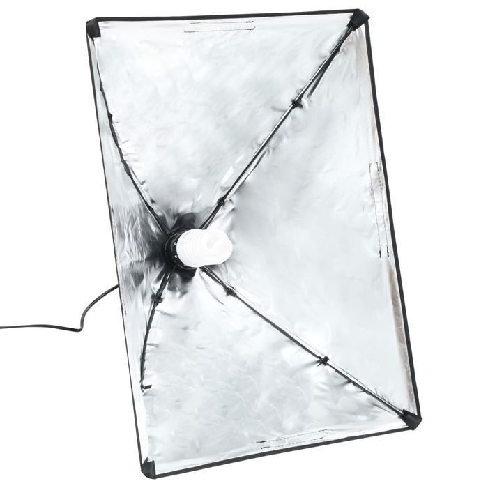 Vidaxl Fotograficzny Zestaw Studyjny Z Lampami Softbox I Tłem