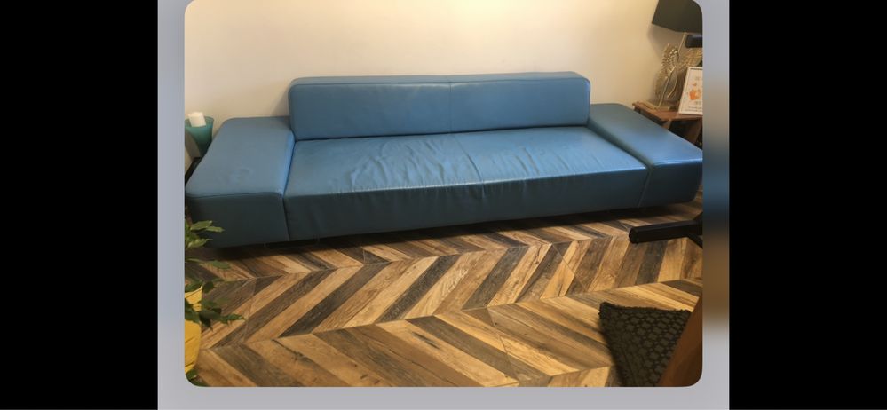 Designerska skorzana sofa