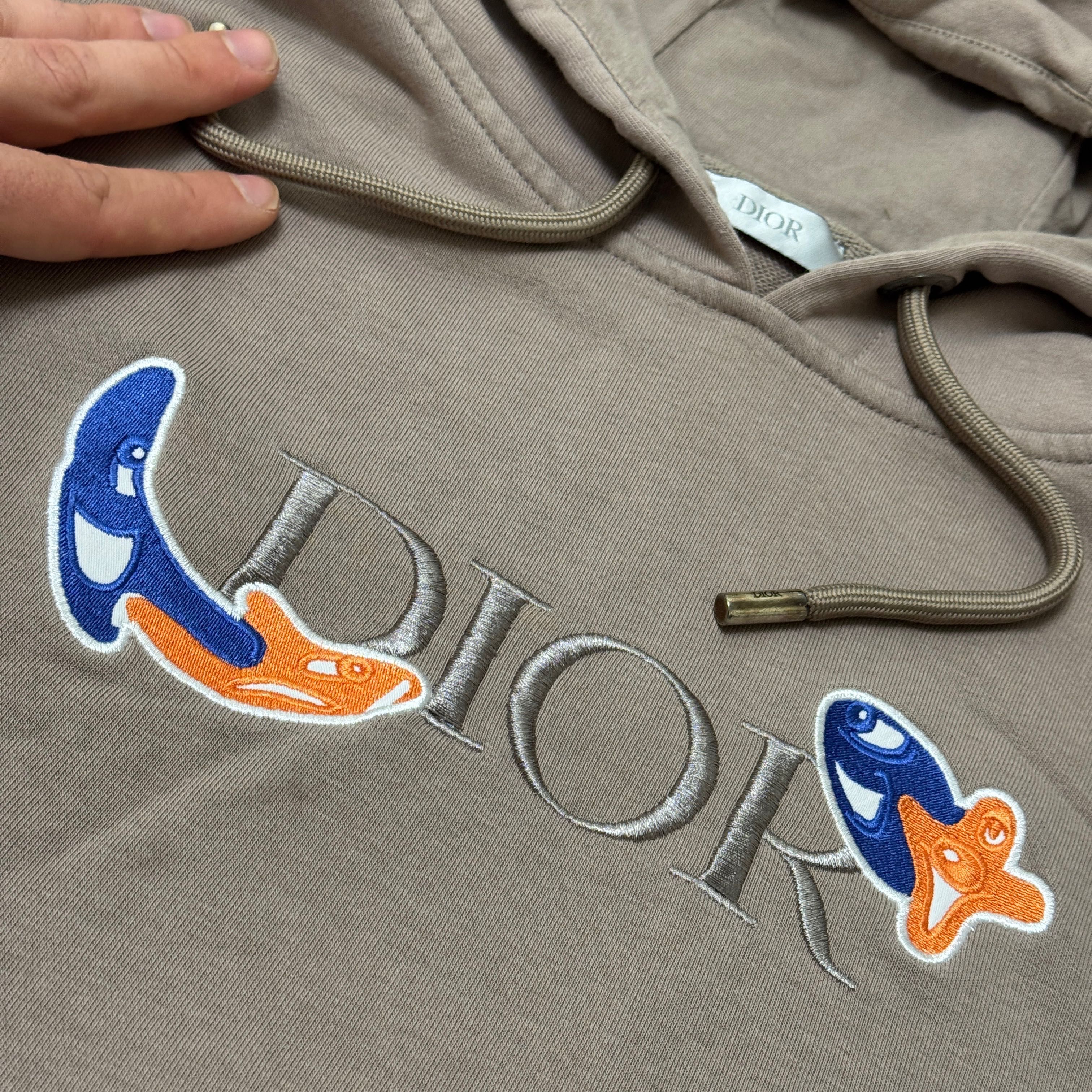 Бежево Коричневий Кофта Худі Діор Dior FISHES, Розмір XL, оригінал