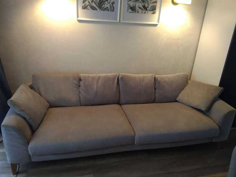 Sofa 4 osobowa jasny szary Stan Bardzo Dobry