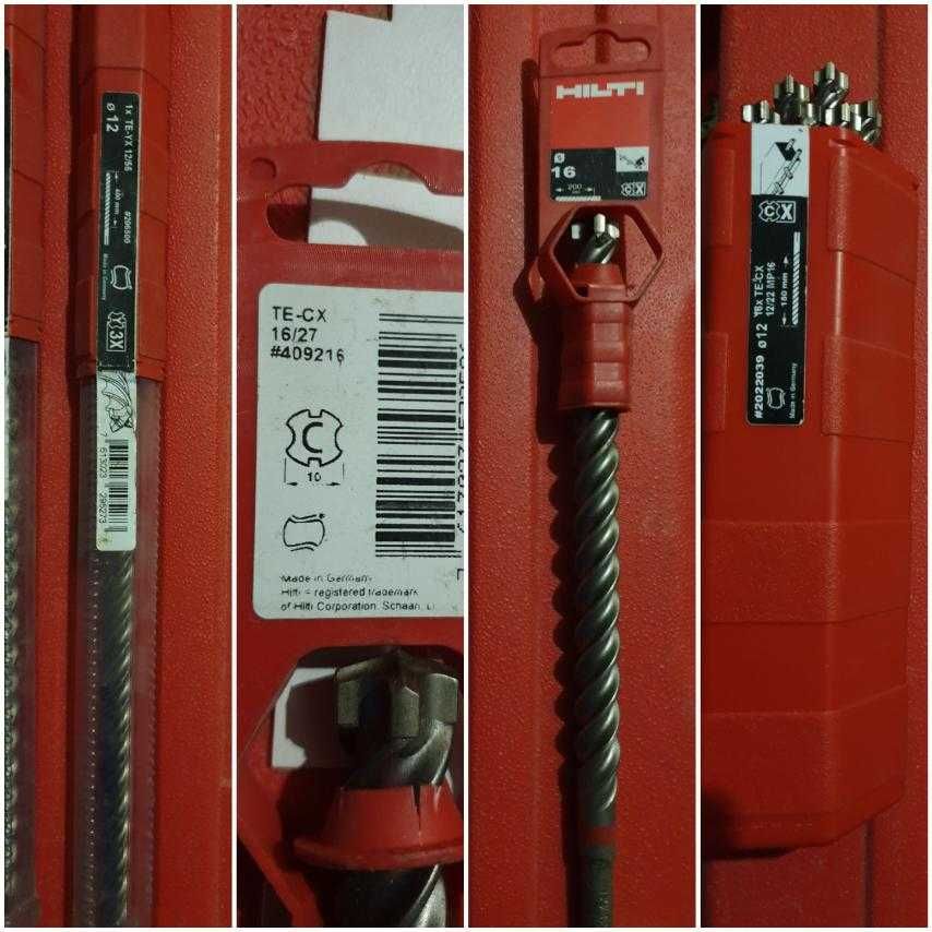 Расходники HILTI (сверло, пика, лопатка, буфер. кольцо, удар. насадка)